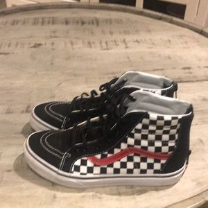 Vans Boys checkerboard hi tops